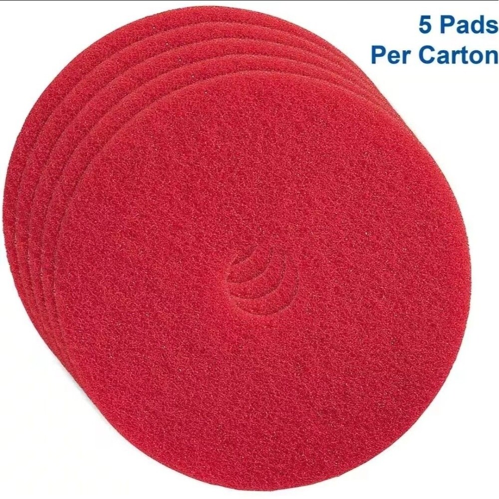 20 In. Dia. Red Buffing Floor Pad (5 per Carton) MADE IN USA FREEDMAN &SONS, NEW